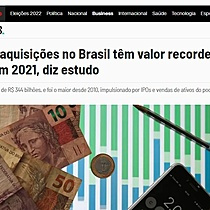 Fuses e aquisies no Brasil tm valor recorde da dcada em 2021, diz estudo